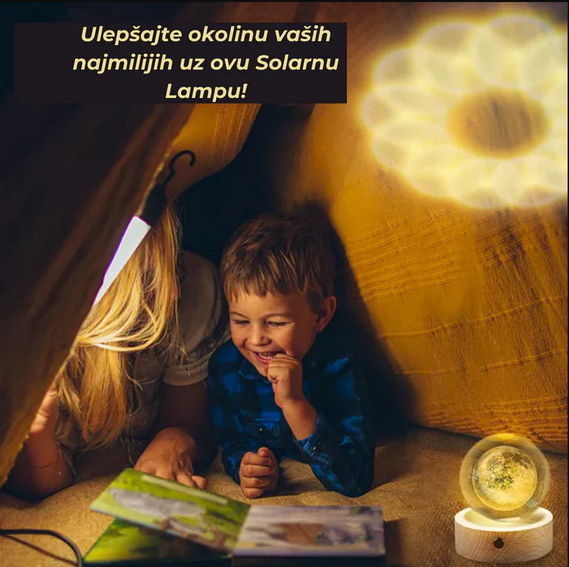 3D Kristalna Lopta - Solarni Sistem Lampa