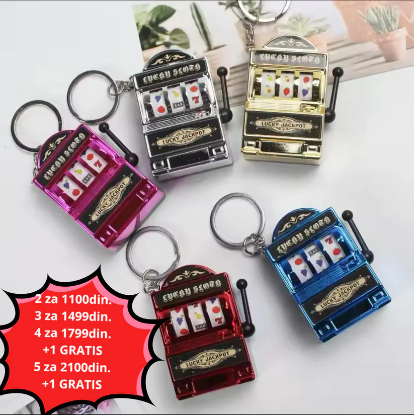 Mini Slot Machine Privezak za ključeve
